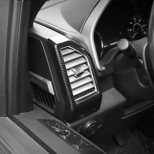 for Ford F150 F-150 2015-2020 Carbon Fiber Dashboard Side Air Vent Cover Trim 3