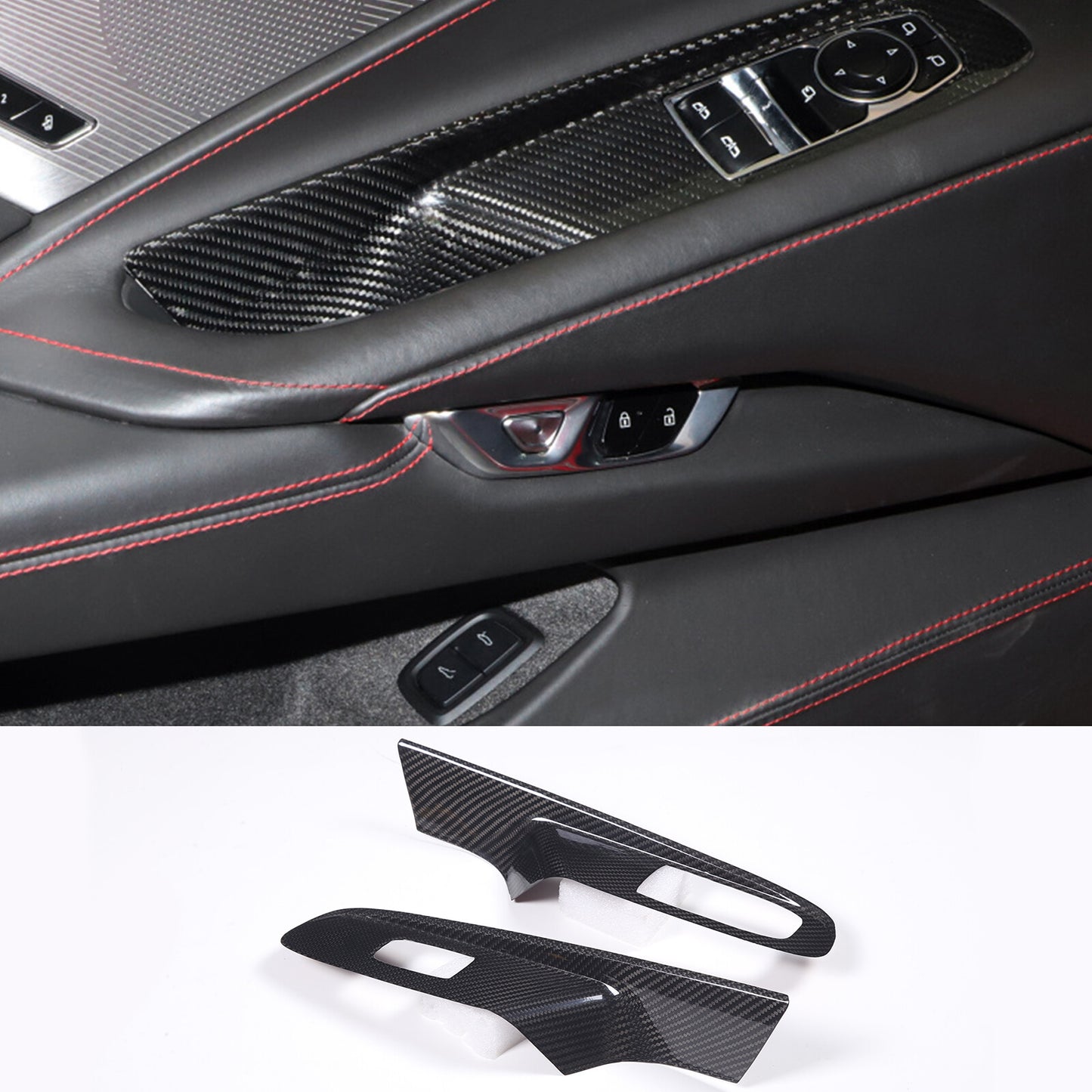 ABS Glossy Black Exterior Mirror Covers for Ford Maverick 2022