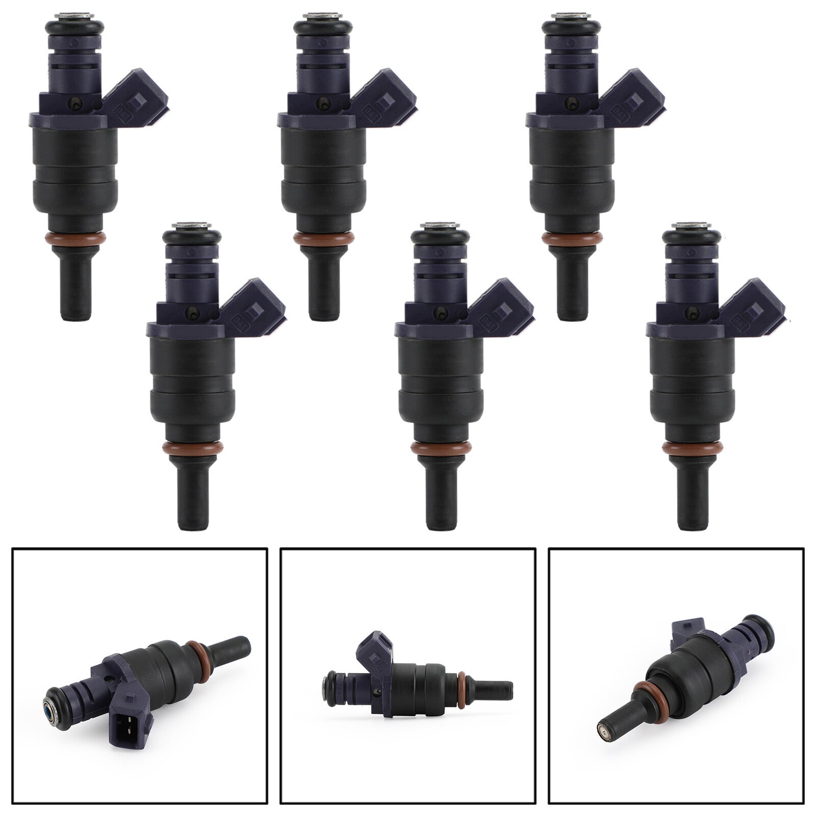 6-pack of fuel injectors, priced at 1439800, suitable for BMW 330CI, 330I, 530I, X3, X5, Z3, Z4 (01-06), 3.0L T1