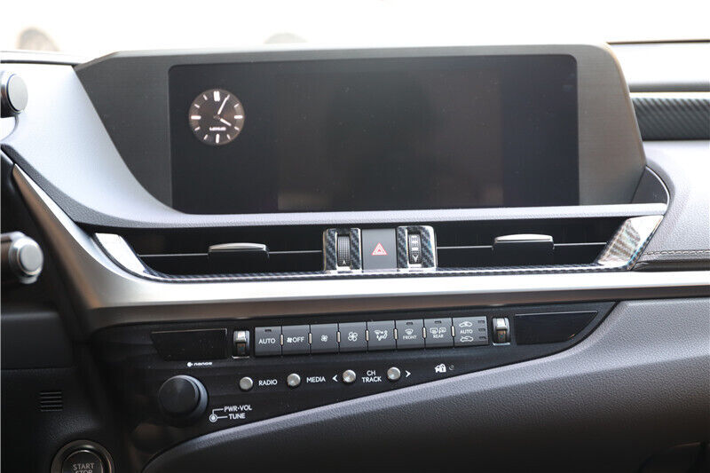 Car Interior Decoration Full Set Trim 19 for Lexus for ES 18-21 Black Carbon Fiber