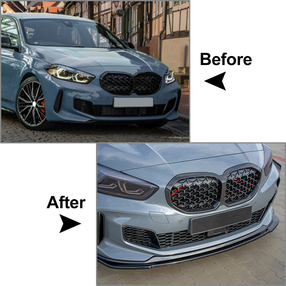 Front Bumper Lip Spoiler for BMW 1 Series F40 M Sport 118i 120i 128ti 2020+