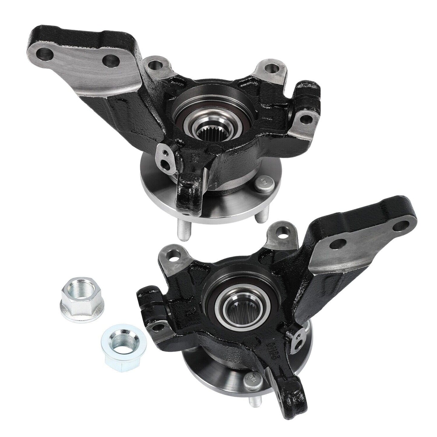 Pair Front LH RH Wheel Bearing Hub Knuckle Assembly for 13-19 for Nissan Versa 1.6L