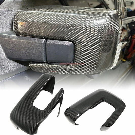 for Ford F150 F-150 2021-24 A Pair Real carbon fiber Side Wing Mirror Caps Cover