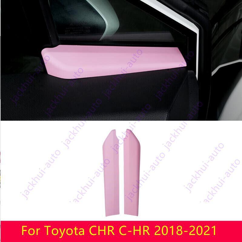 ABS Pink Style A Pillar Bottom Cover Trim Fit for Toyota CHR C-HR 2018-2021