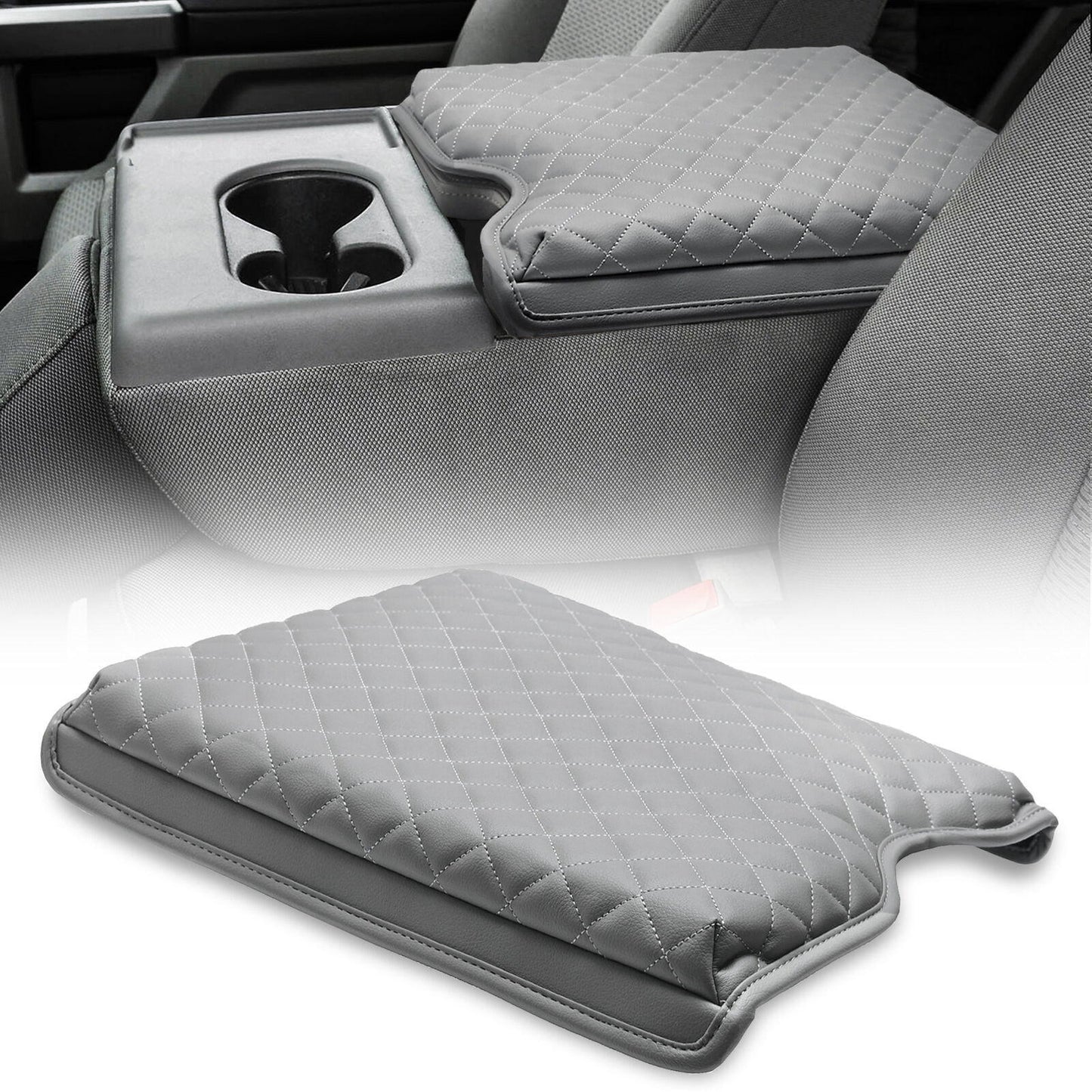 Luxurious Center Console Lid Armrest Cover For 2017-2022 for Ford F250 F350 F450