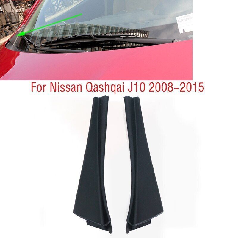 Pair for Nissan Qashqai J10 2008-2015 Front Windshield Wrap Corner Trim Wiper