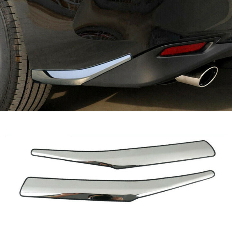 for Toyota for Camry 2018-2023 Chrome Rear Bumper Guard Side Spoiler Corner Covers
