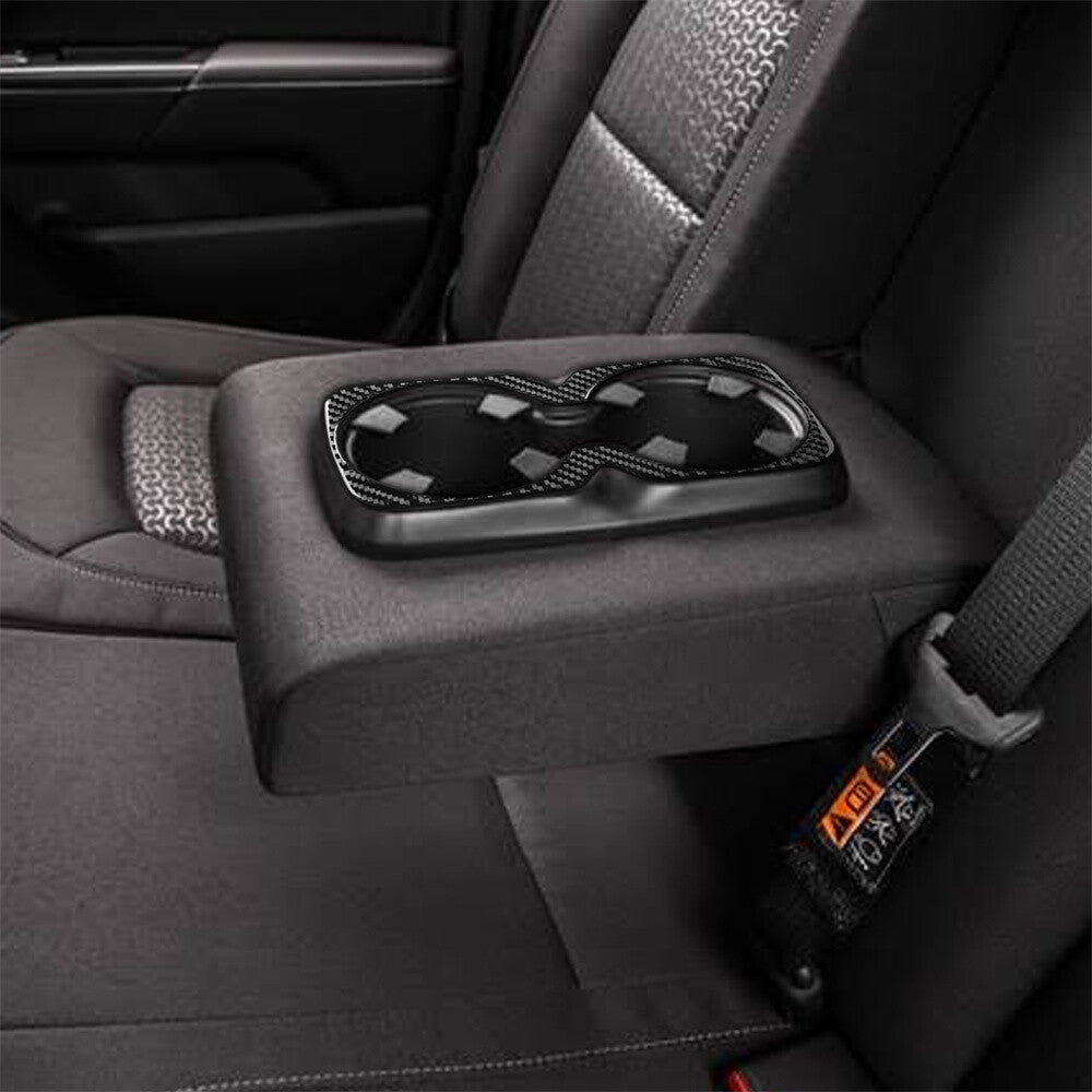 Carbon Fiber Rear Water Cup Holder Trim for Chevrolet Colorado / for GMC for Canyon 15-22