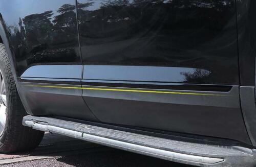 Gloss black Side Door Body Molding Cover Trim Strip Steel for VW Atlas 2018-2020