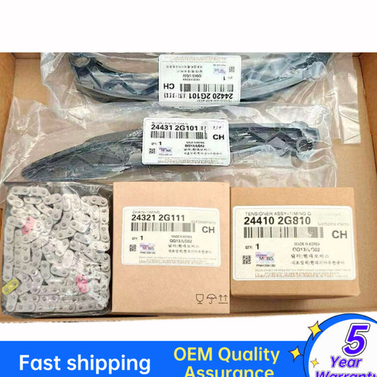 The timing chain kit is suitable for 2011-2019 for Kia for Hyundai for Tucson Santa Fe Sport 2.0 2.4L.
