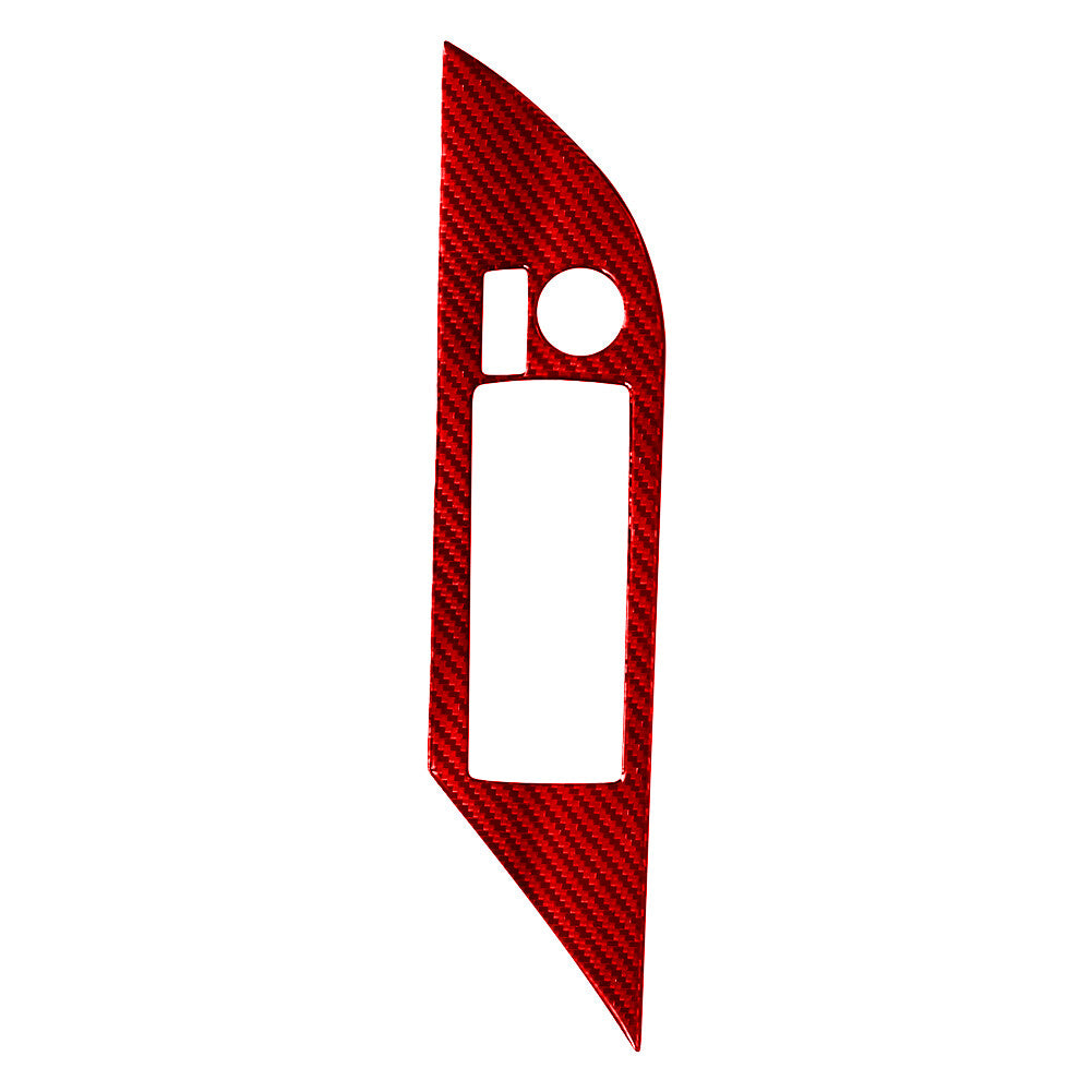 Red Carbon Fiber Driver Door Control Cover Trim for Toyota Hilux 2015-21 Type A