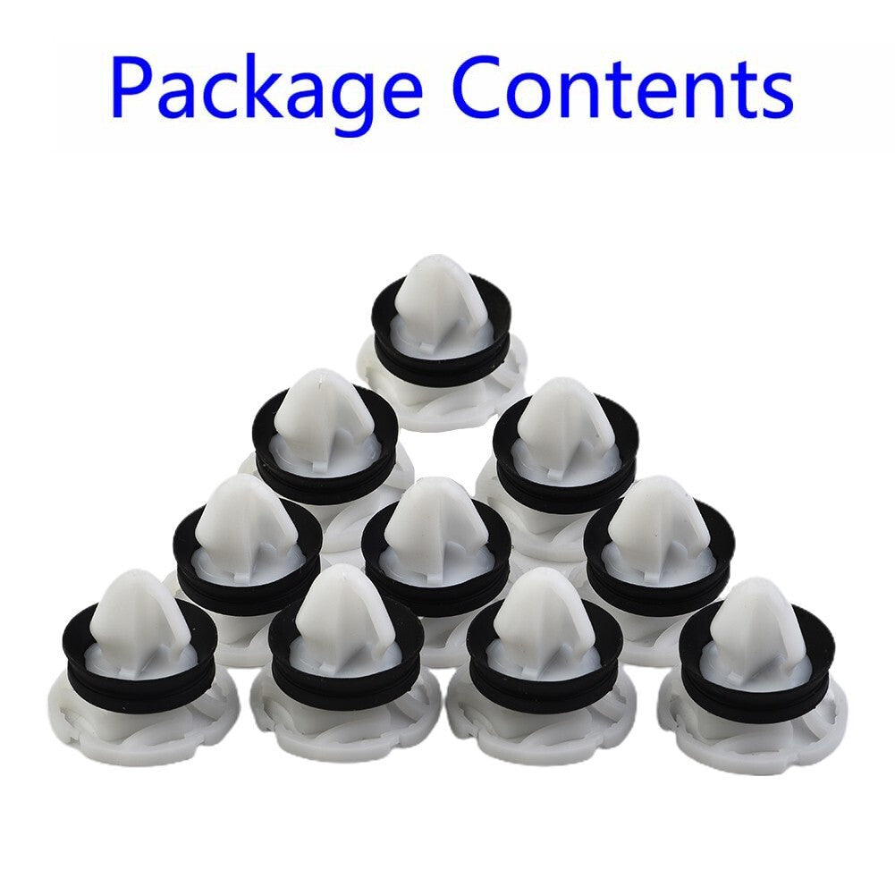 10-Pack Door Decorative Panel Mounting Clips, Nylon White, Suitable for (7703077476)