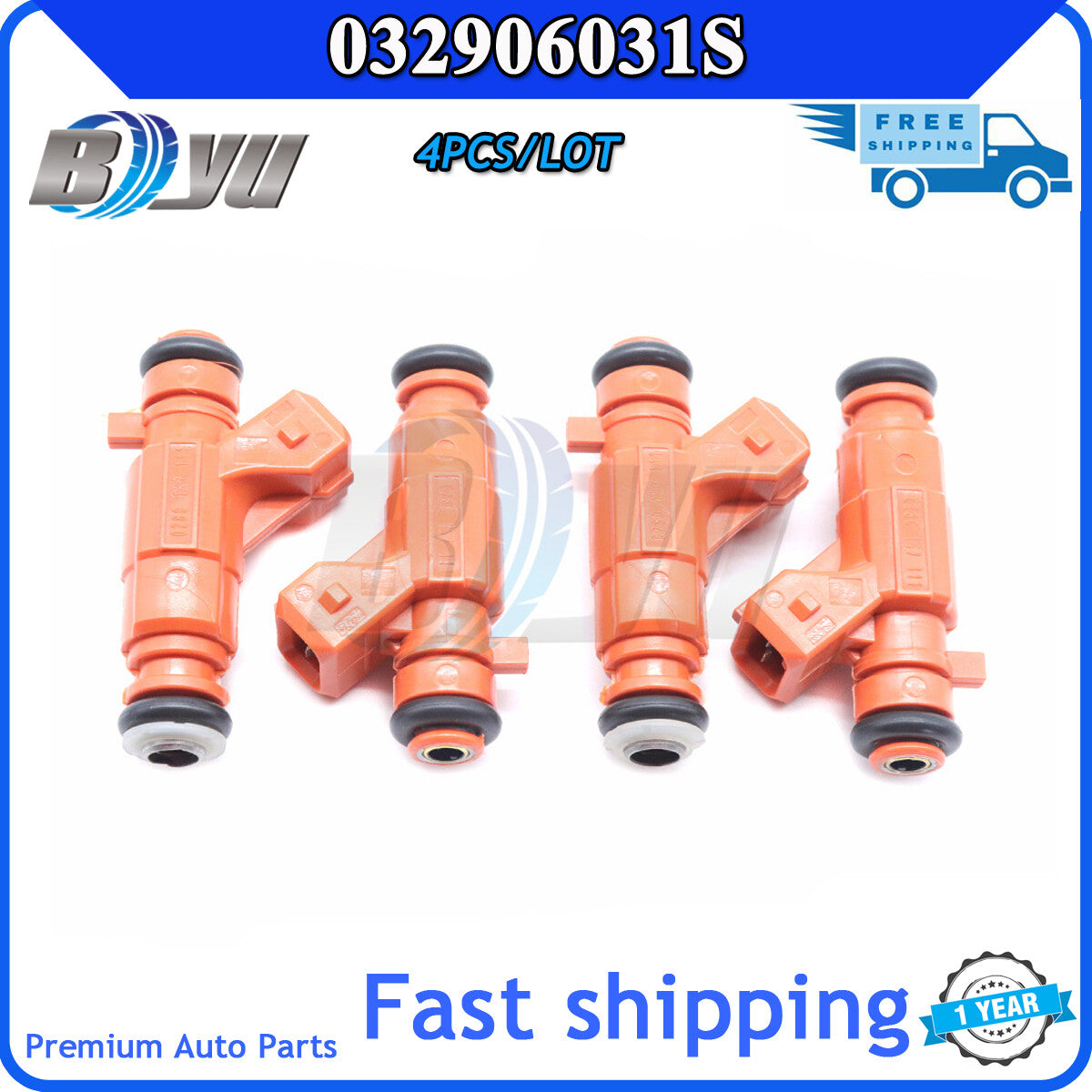Fuel injector 032906031S 4-piece set suitable for 2007-2014 for Volkswagen for Golf Voyage 1.0L 8V