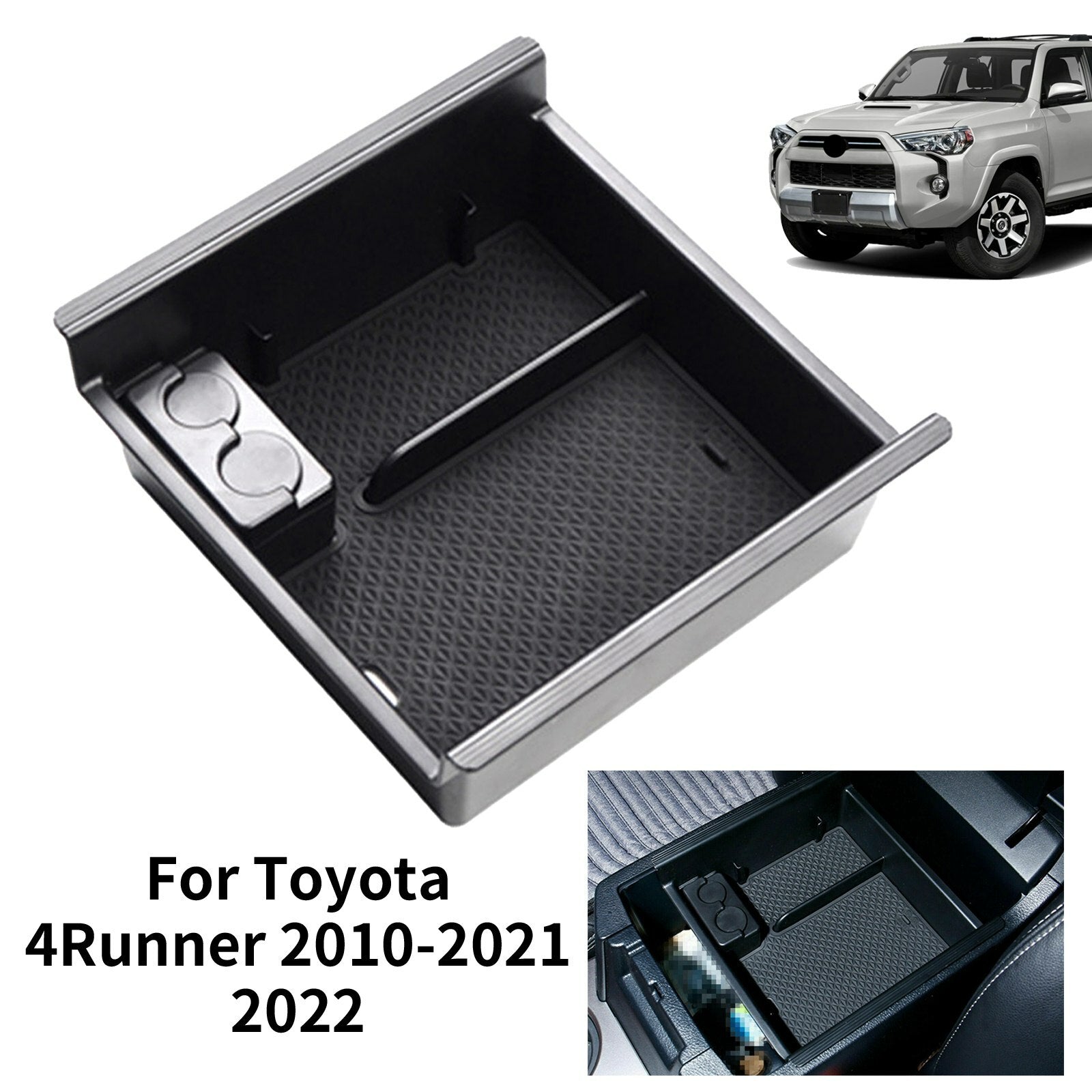 for Toyota 4Runner 2010-2021 2022 Center Console Storage Armrest Tray Box AT