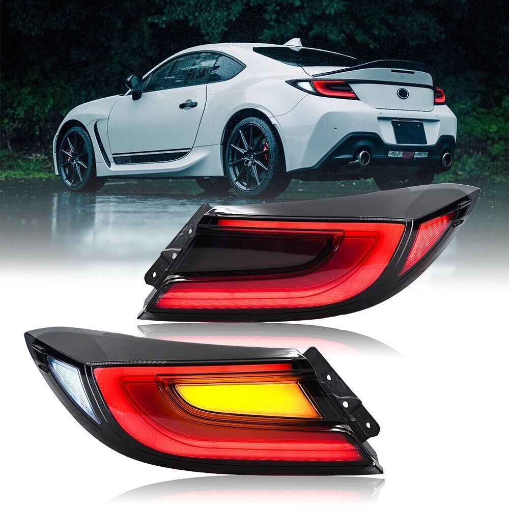 2-piece set of taillights and rear brake lights, suitable for 2021-2024 for Toyota GR86 and for Subaru BRZ.