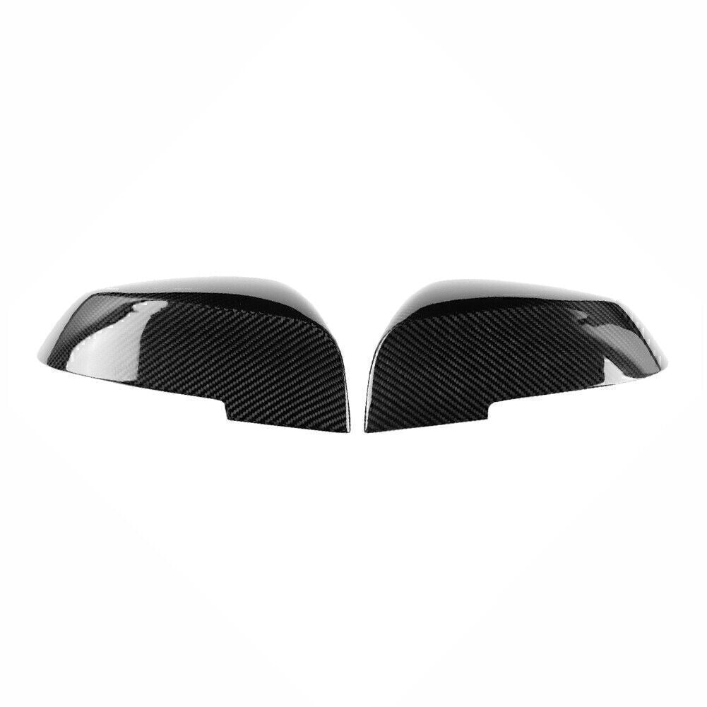 2x Rearview Side Mirror Covers Cap Set for BMW E84 F20 F22 F30 F32 Carbon Fiber