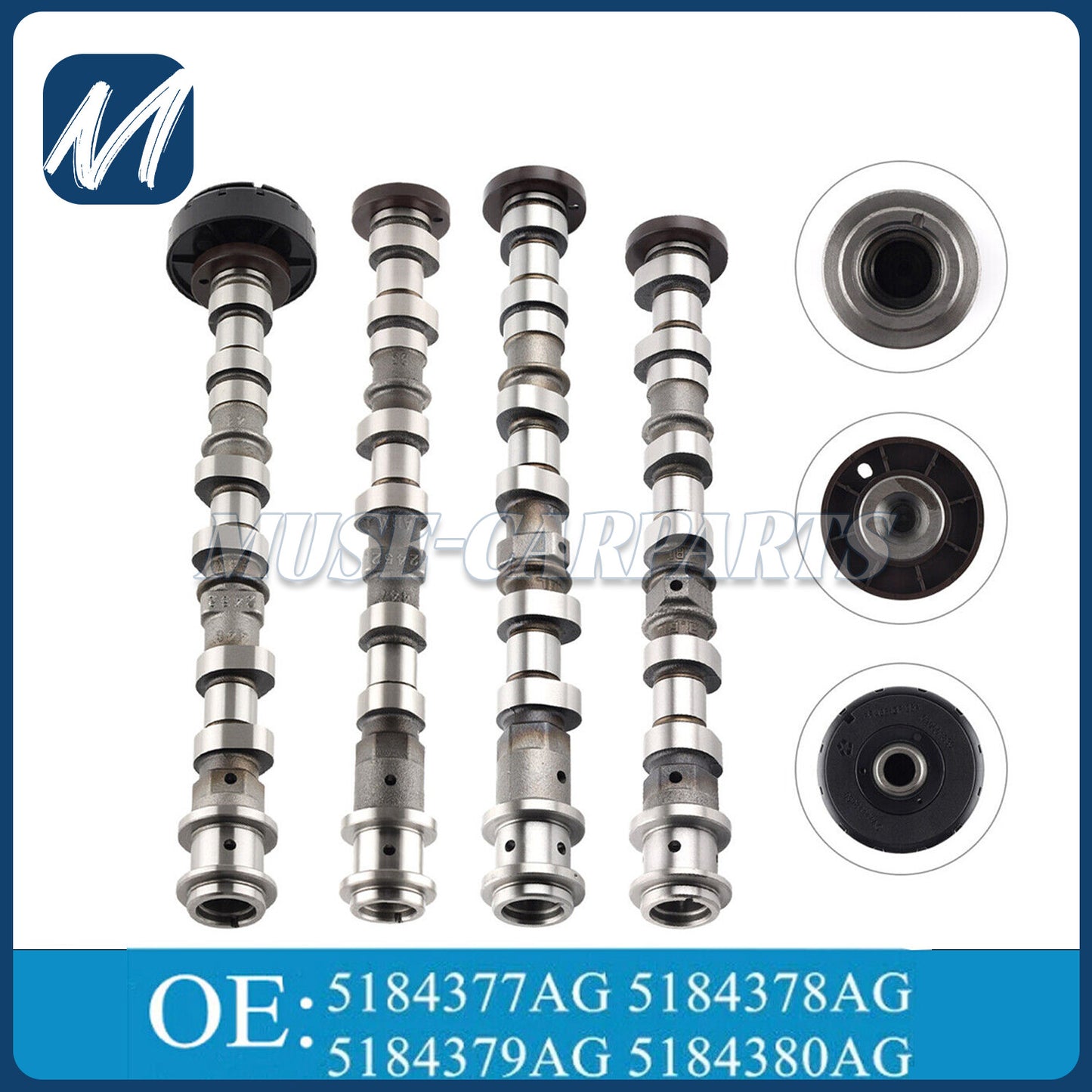 Four new engine camshafts for Jeep for DODGE for Chrysler for RAM 3.6L Pentastar 2011-2020 USA.