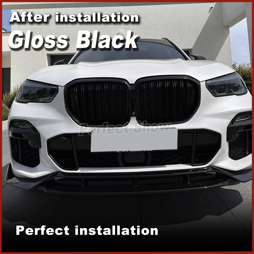 Fit for BMW X5 G05 M-Sport Bumper 2019-2020 Gloss Black Front Chin Lip Spoiler