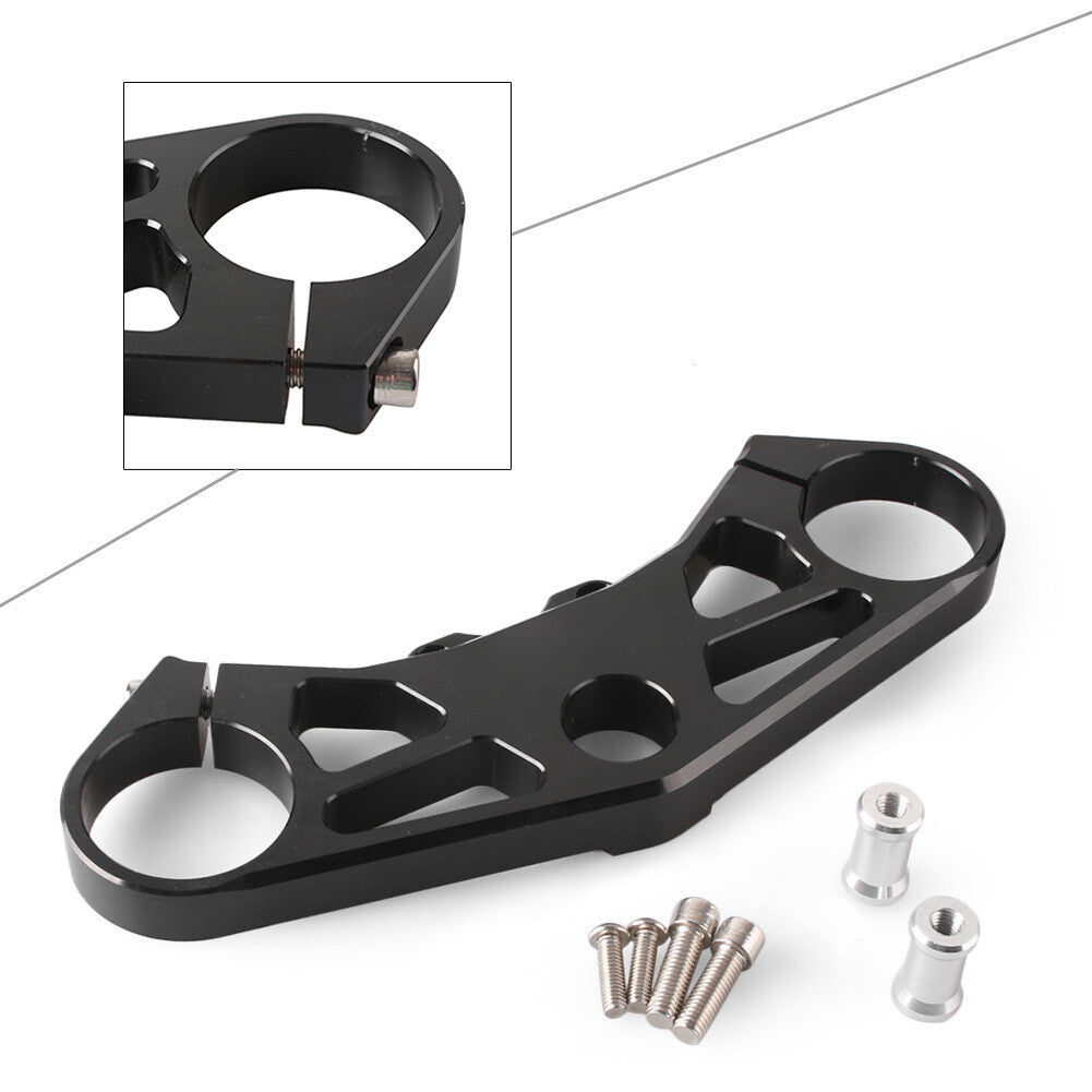 Front Triple Tree End Upper Top Clamp Fits 2005-2006 for Suzuki GSXR1000 Black
