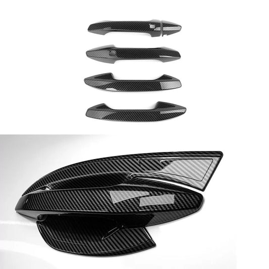 for Kia Sportage NQ5 2022 2023 Carbon Fiber Style ABS Car Door Handle Cover Trim