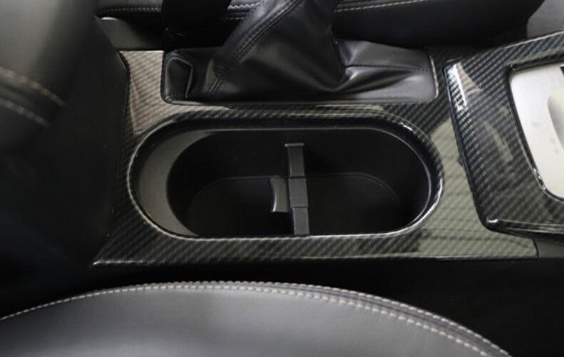 for Subaru Forester 2014-18 ABS Carbon Fiber Middle Console Water Cup Frame Trim