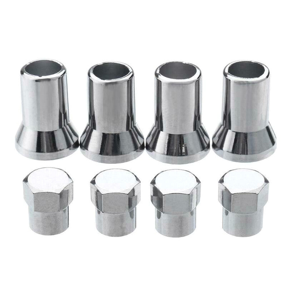 4Set Tire Valve Stem Cap Sleeve Cover Wheel Chrome For American Car Truck