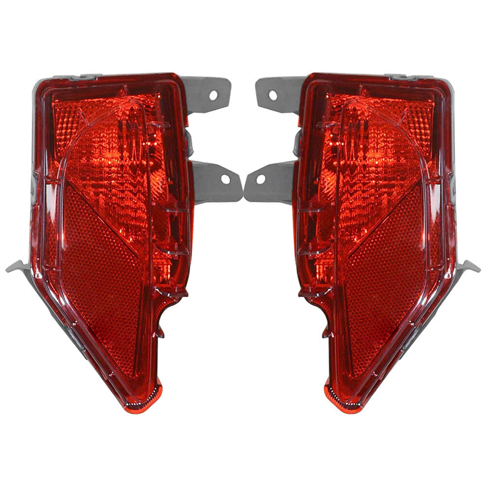 2Pcs Rear Bumper Reflector Light Lamp Red Left+Right Side For RAV4 2016-2018