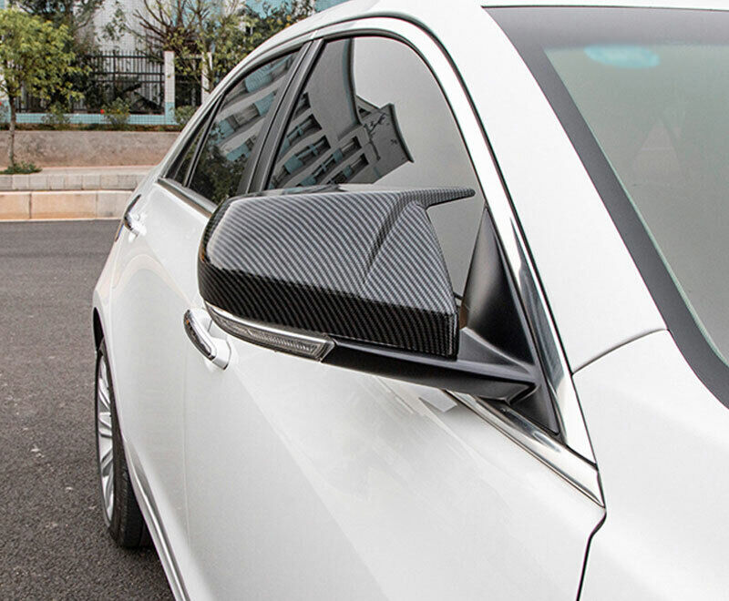 for Cadillac ATS 2013-2018 Exterior Rear View Mirror Cover Trim Carbon Fiber ABS