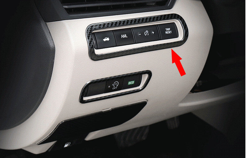 Headlight Button Frame Cover Trim Fit for Nissan Altima 19-22 Steel Carbon Fiber