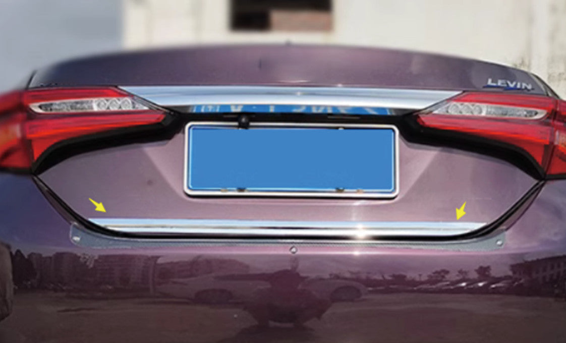 for Toyota for Corolla 2014-18 Chrome steel Rear Door Trunk Lid Tailgate Strip Trim