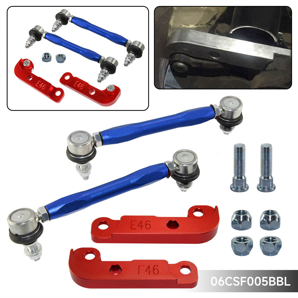 Tuning Drift Turn Angles 25%-30% +Sway Bar Drop Links Kit for BMW E46 M3 325i