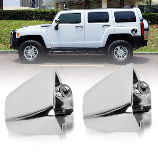 2PC Front or Rear Outside Door Handle End Cap Cover Chrome for Hummer H3 06-10