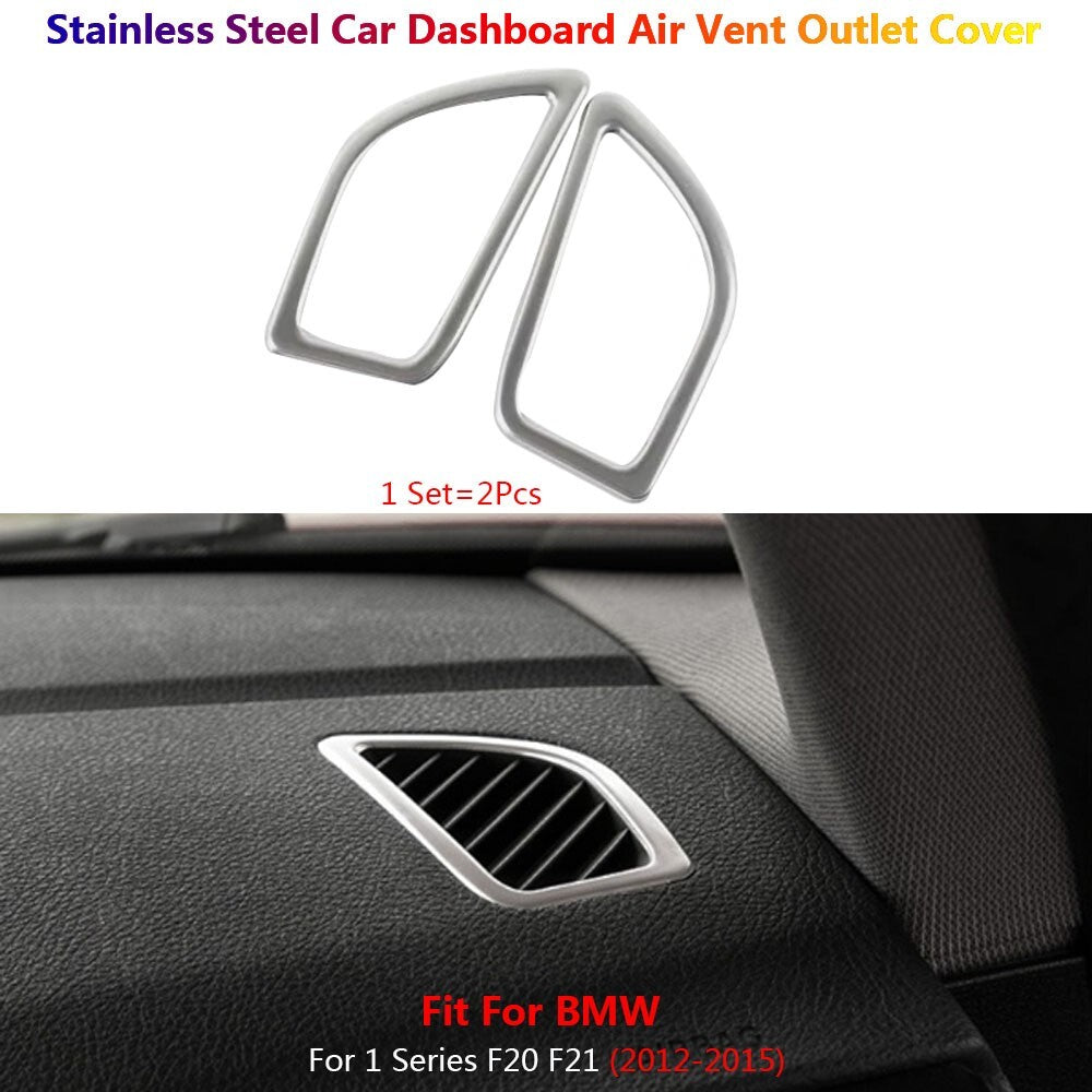 Stainless Steel for BMW 1 Series F20 Car Dashbaord AC Air Vent Outlet Cover Trim