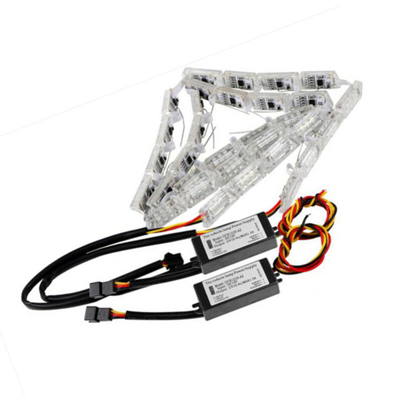 Car Flexible Switchback LED Light Headlight Sequential Flasher DRL Turn Signal