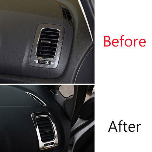 for Kia K3 Forte 2014-18 Chrome Steel Inner LR AC Air Outlet Vent Cover Trim 2X