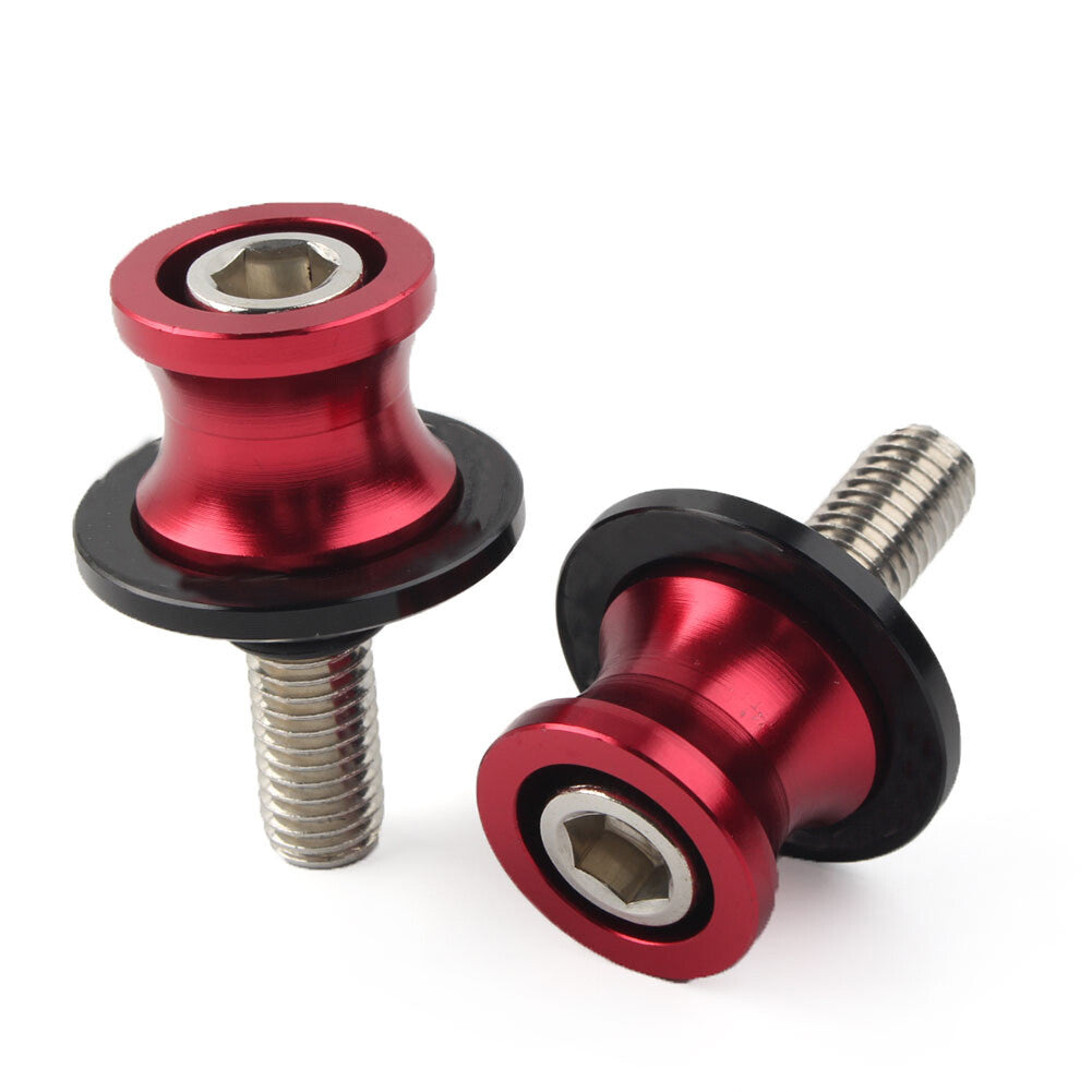 CNC Schwingenspulen Slider Stand Schrauben 10MM f¨¹r for KAWASAKI ZX6R 1998-2011 Rot