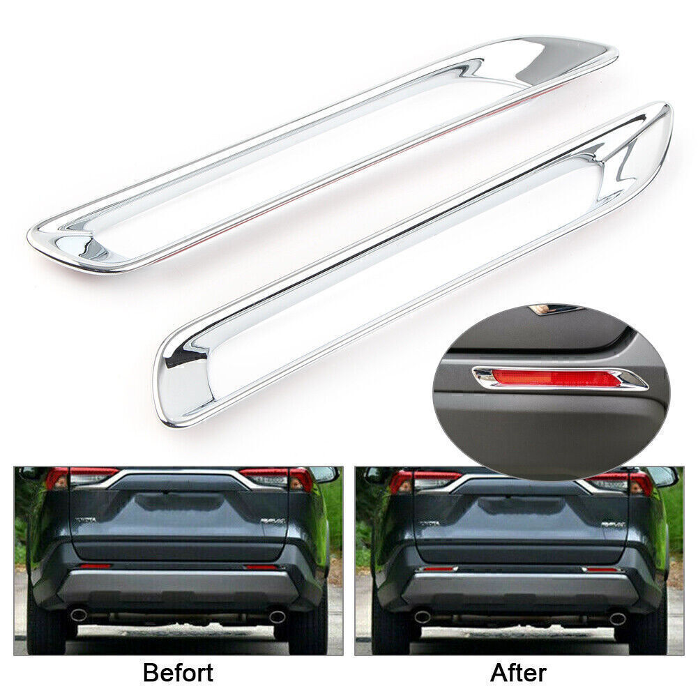 Chrome Rear Fog Light Lamp Cover Trim Decoration for Toyota RAV4 2019 2020 ABS