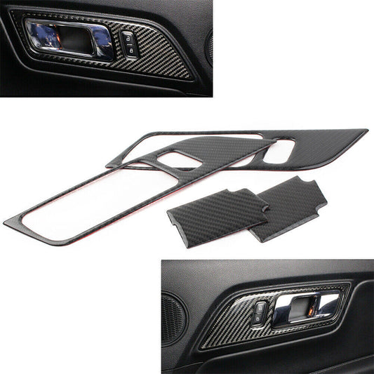 for Ford for Mustang 2015-2019 Car Interior Door Handle Frame Trim Sticker Decor