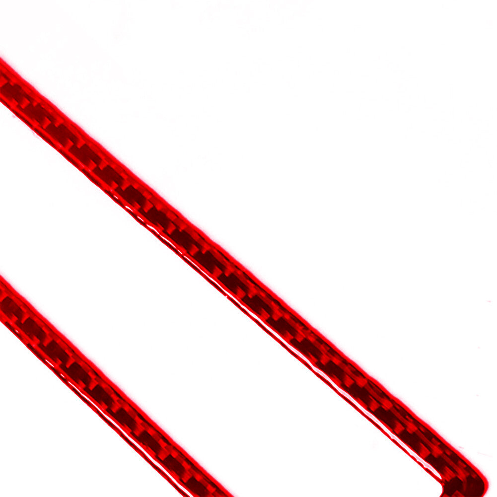 Red Carbon Fiber Gear Shifter Storage Frame Cover Trim for Chrysler 300 2005-07