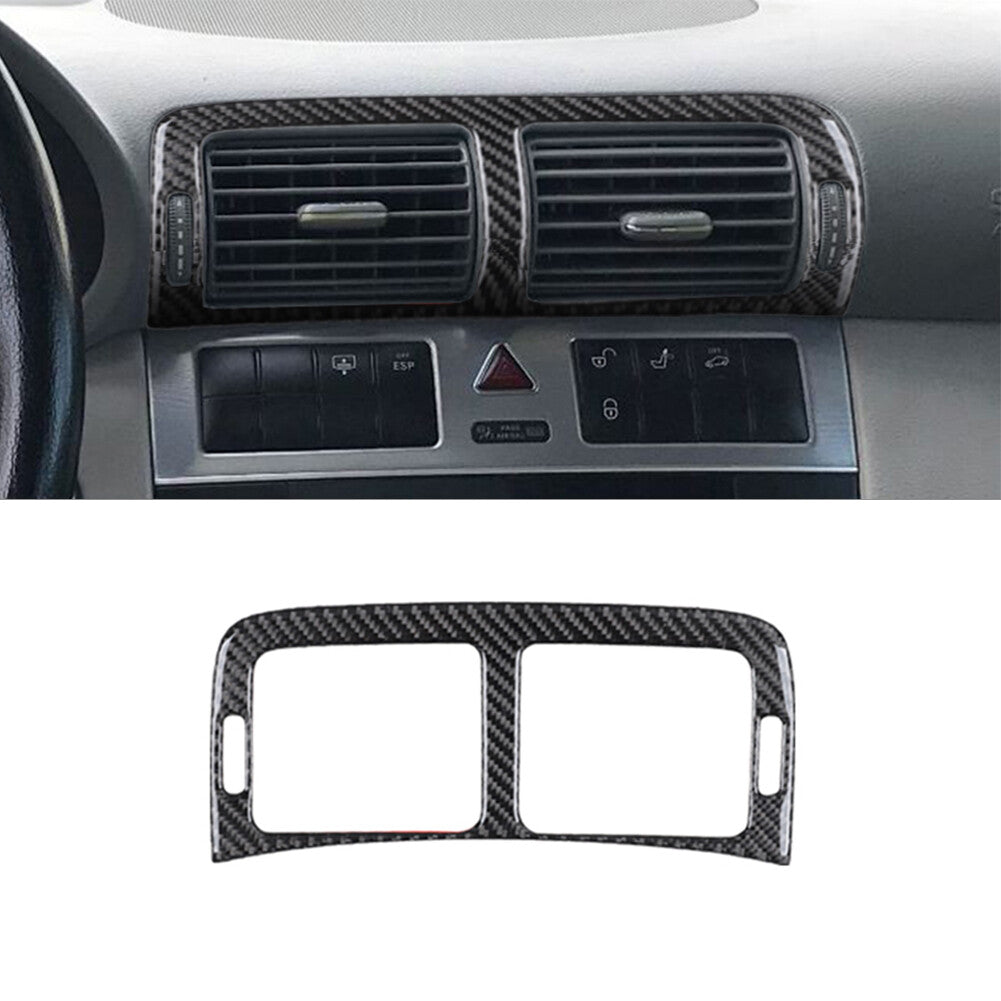 Carbon Fiber Interior Center Air Vent Cover Trim for Mercedes-Benz C-Class W203
