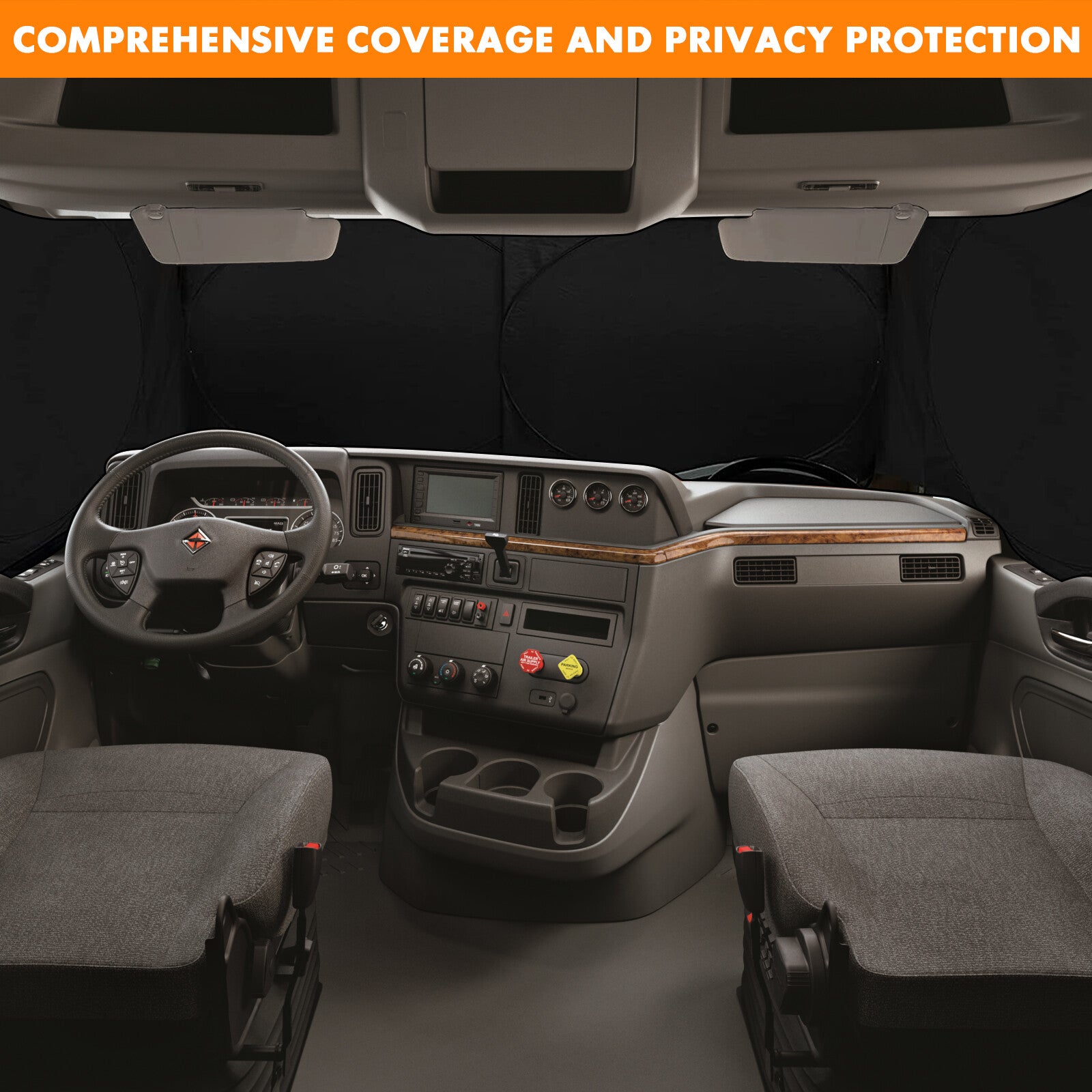 Extra Large Semi-Truck Windshield Side Window Sunshade Foldable UV Block Cover