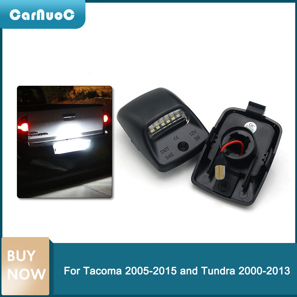 2X White LED License Plate Number Lights For 2005-2015 for Toyota Tacoma, Tundra