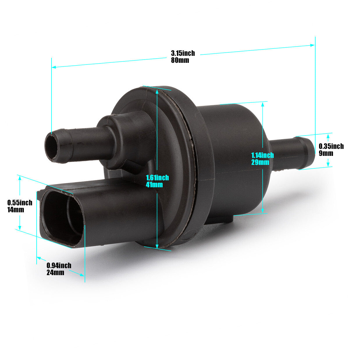 One-piece steam canister purification valve 0280142345 suitable for Volkswagen for Golf , for Audi for A4 , S4, and all-new models 6QE906517A