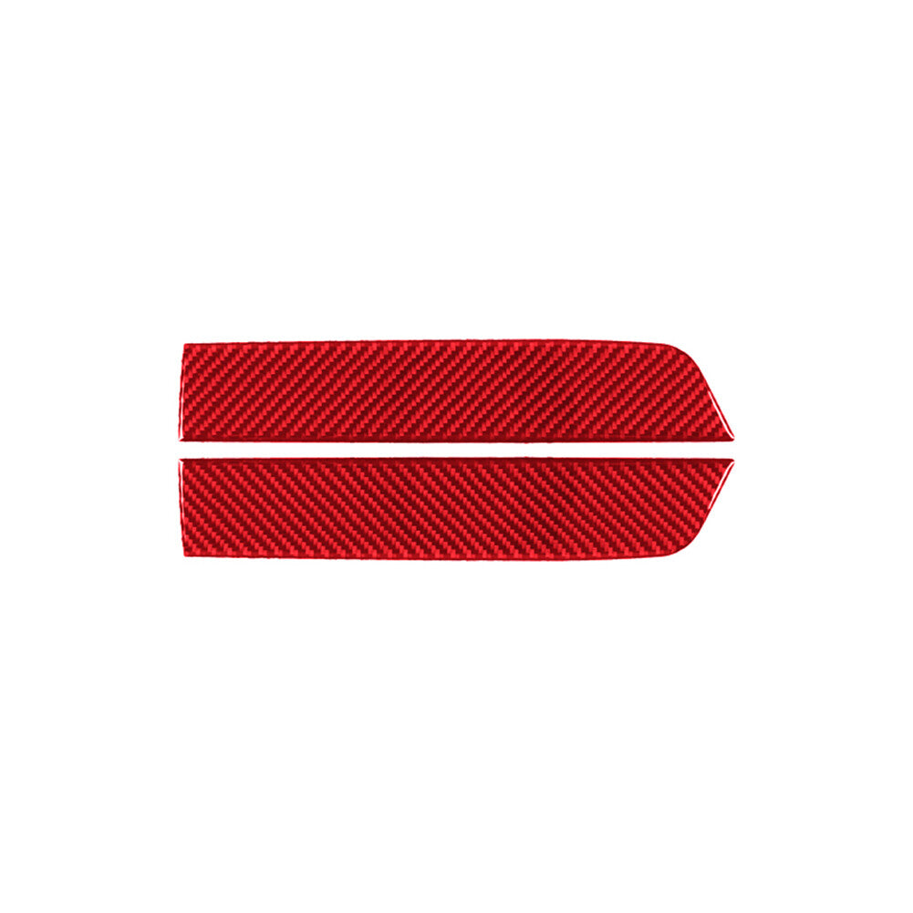 2x Carbon Fiber Rear Center Armrest Cover Trim for Lincoln for Navigator 2007-14 Red
