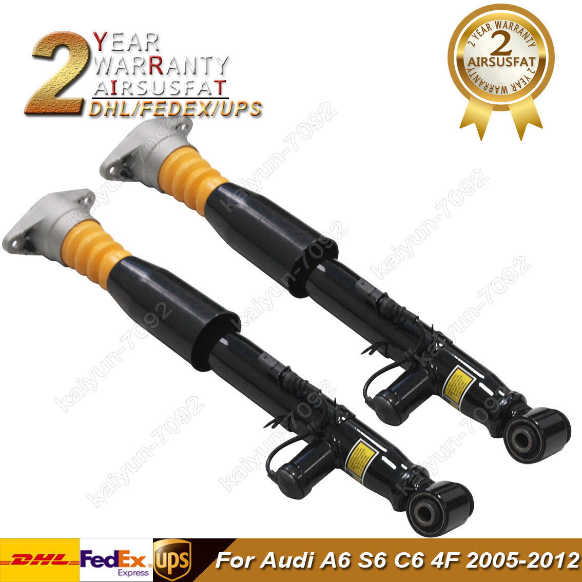 2x Rear Left Right Air Suspension Absorber Shock Struts for Audi A6 S6 C6 4F