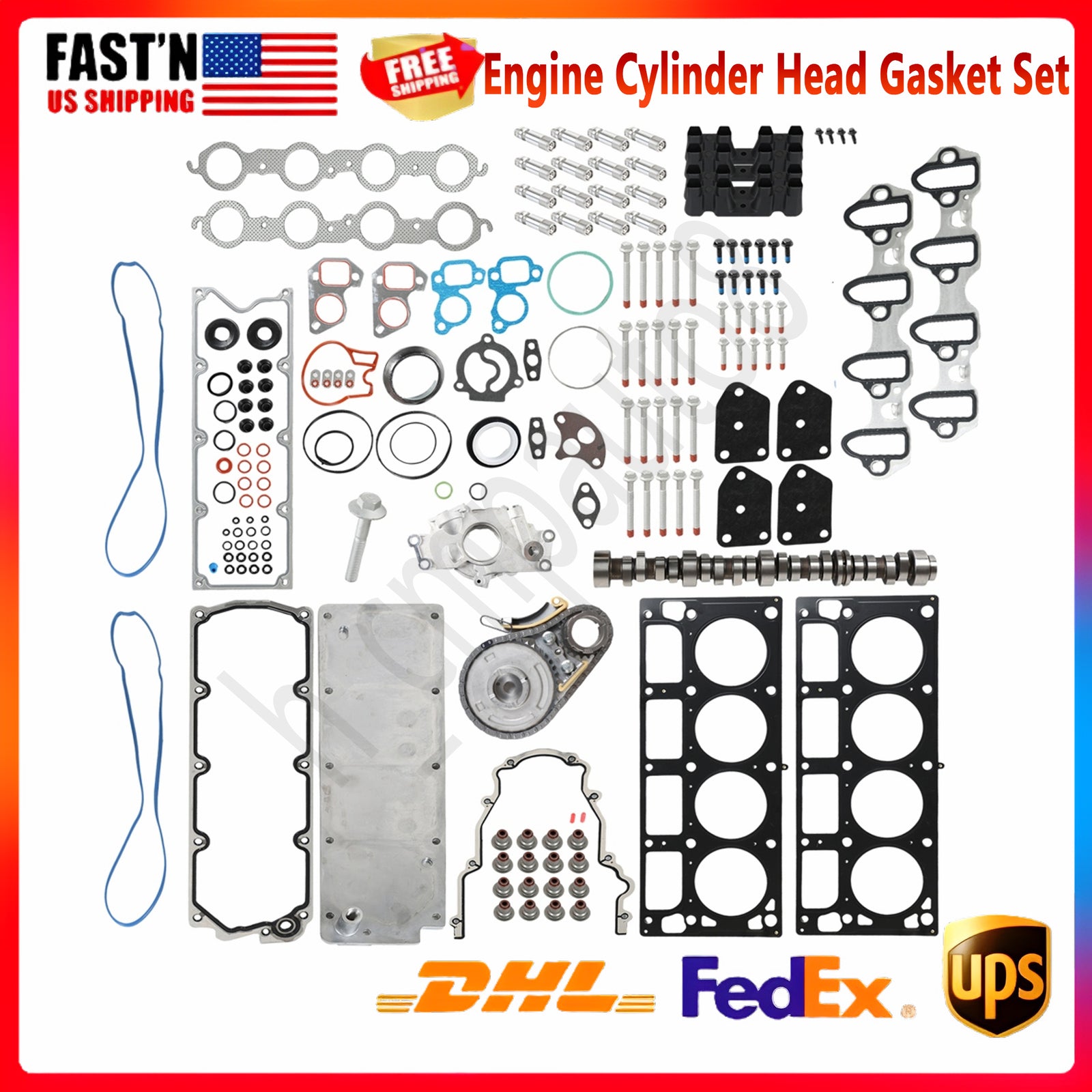 AFM Camshaft Lifters Head Gasket Oil Pump Timing Kit for 07-13 for Chevrolet GMC5.3L