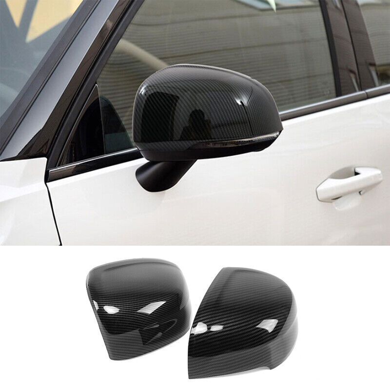 2Carbon Fiber Exterior Rear View Mirror Cap Cover Trim for Volvo XC40 2019-2022