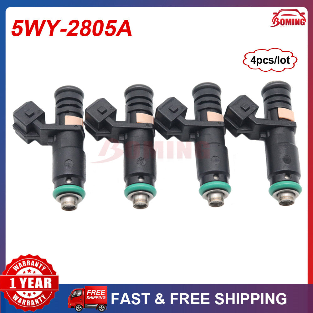 Set of 4pcs New Fuel Injectors Nozzle Fits for Kia Pride 5WY-2805A 5WY2805A