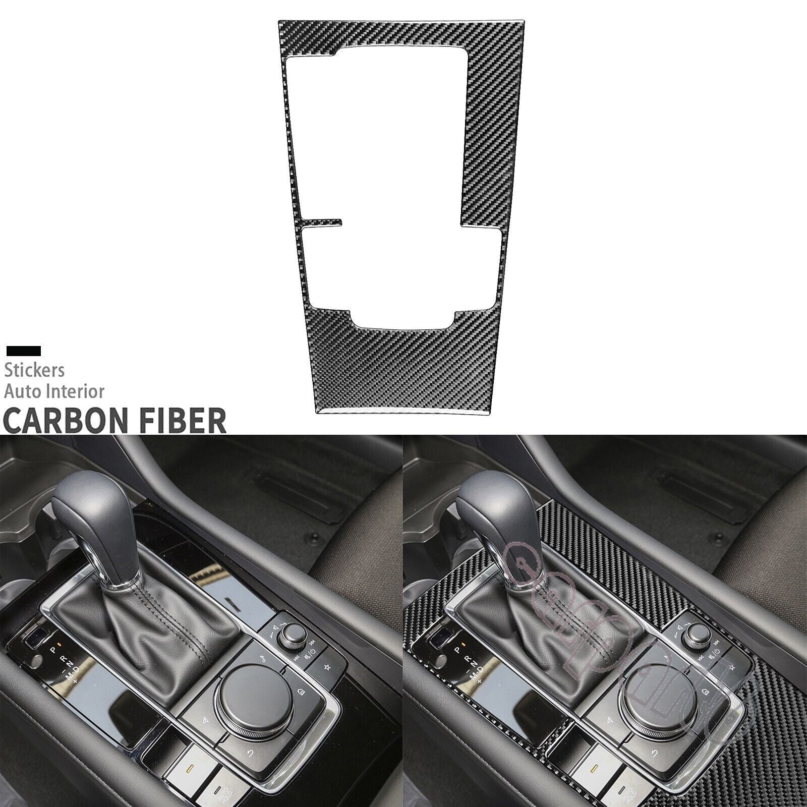 Real Carbon Fiber Console Gear Shift Panel Cover For 2020-2024 for Mazda 3 Axela