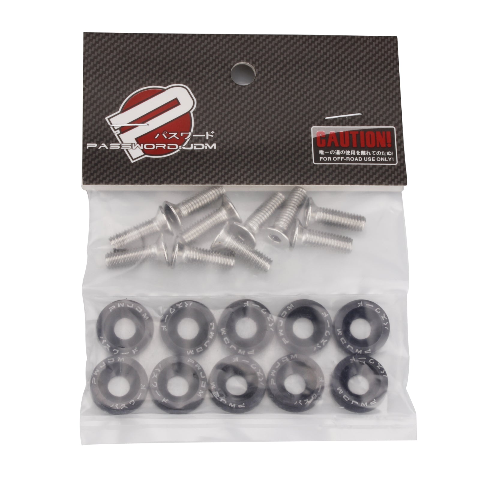 Black JDM Billet Aluminum Fender/Bumper Washer/Bolt Engine Bay Dress Up Kit X20